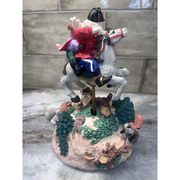 House of Lloyd Christmas Santa on horse Rocking music box Fox Bun Tally Ho Ho Ho - Picture 8 of 13